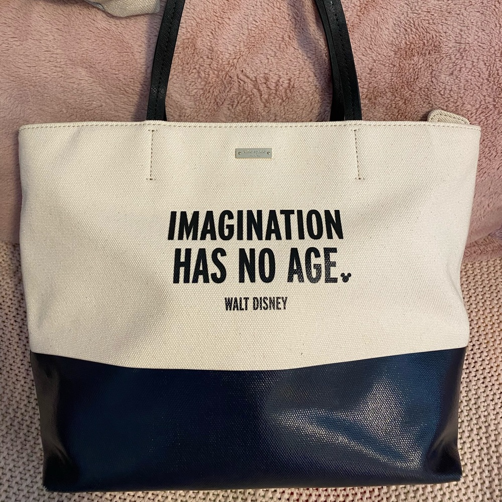 Imagination Has No Age' kate spade canvas tote bag